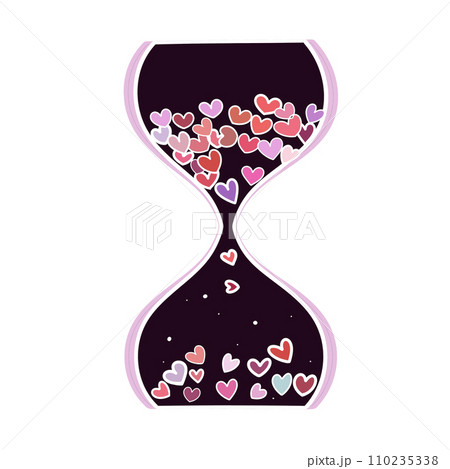 Hourglass with heart 110235338