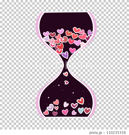 Hourglass with heart 110235338