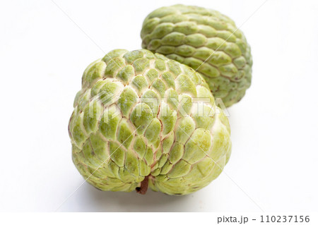 Custard apple fruit on white background. Custard apple fruit on white background. 110237156