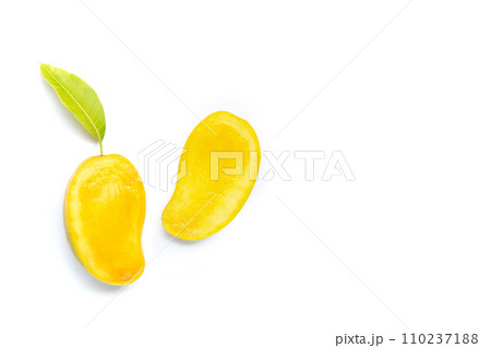 Tropical fruit, Mango on white background. 110237188