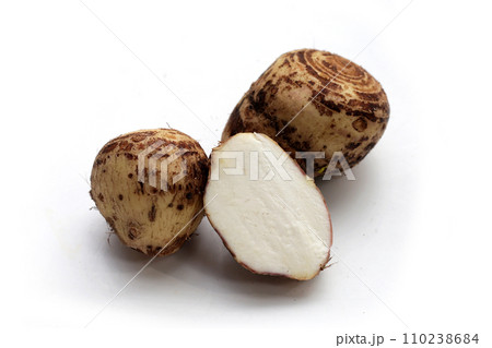 Satoimo, taro roots or japanese sweet taro 110238684
