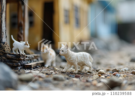 のら猫たちの散歩-2 110239588