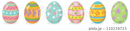 イースターの卵のラインイラスト 110239723