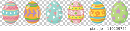 イースターの卵のラインイラスト 110239723