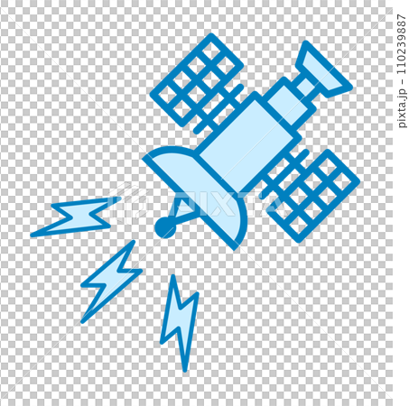 人造衛星在外太空發射和接收無線電波的插圖 110239887