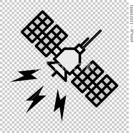 人造衛星在外太空發射和接收無線電波的插圖 110239891