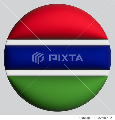 3D Flag of Gambia on circle 3D Flag of Gambia on circle 110240712