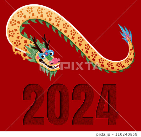 CNY dragon year element set CNY dragon year element set 110240859
