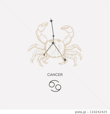 Cancer constellation vector illustration 110242425