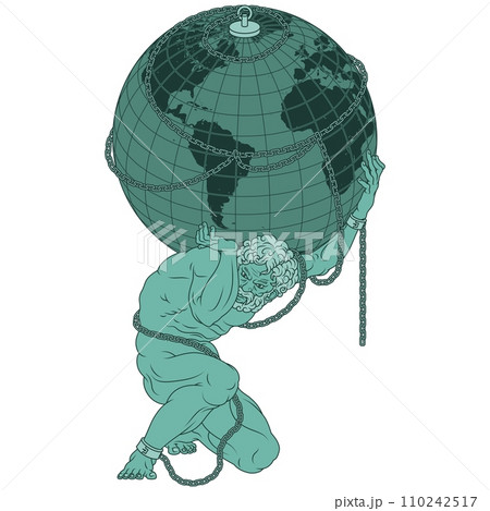 Titan Atlas chained to planet Earth 110242517