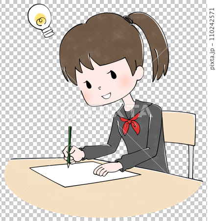 正在考試的女學生 110242571