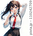 可愛い女子高生のイラスト 110242709