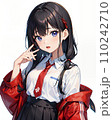 可愛い女の子のイラスト 110242710