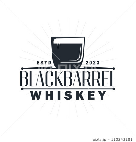 Whiskey Logo, Drink Label Design With Old Retro Vintage Ornament Illustration Premium Template Whiskey Logo, Drink Label Design With Old Retro Vintage Ornament Illustration Premium Template 110243181