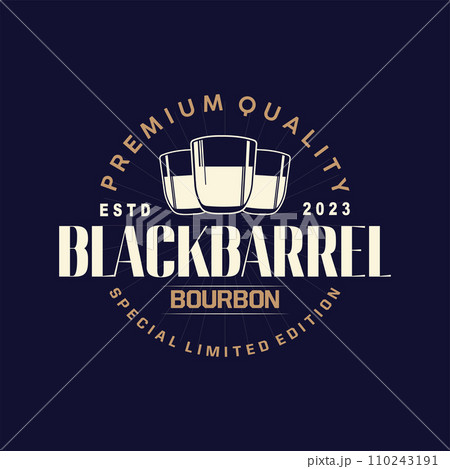 Whiskey Logo, Drink Label Design With Old Retro Vintage Ornament Illustration Premium Template Whiskey Logo, Drink Label Design With Old Retro Vintage Ornament Illustration Premium Template 110243191