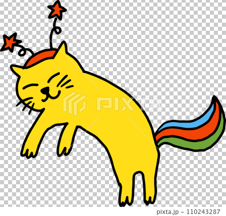 The cat drawing image for animal or pet concept 110243287