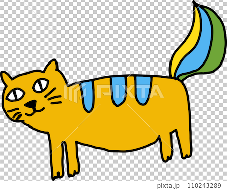 The cat drawing image for animal or pet concept 110243289
