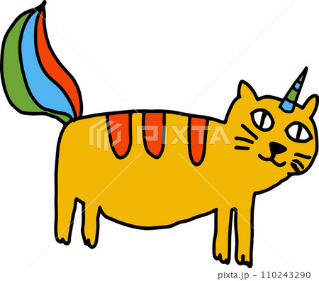 The cat drawing image for animal or pet concept The cat drawing image for animal or pet concept 110243290
