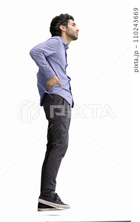 full-length portrait of a young man. standing isolated on white background 110243669