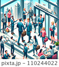 入社　イラスト　新入社員 110244022