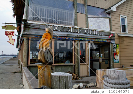 Abandoned Rustic Waterfront Dining at Big Bamboos Dockside Grill in Indiana 110244073