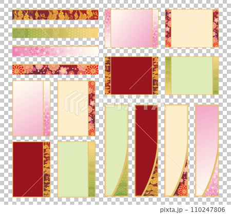 日式背景框邊框設置 日式背景框邊框設置 110247806