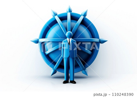 Abstract 3d human character, happy new year concept, Generative AI 110248390