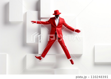 Abstract 3d human character, happy new year concept, Generative AI 110248391
