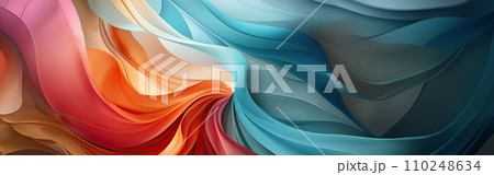 AI-generated content. Background color wave elegant vibrant artistic happy.AI Generative. 110248634