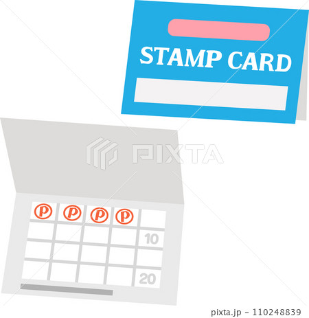 Stamp card ポイントカード 二つ折り スタンプカード スタンプカード