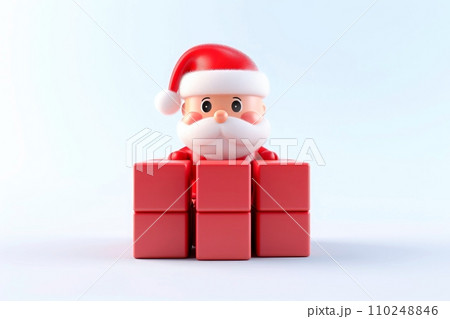 Santa claus with xmas background, christmas holiday concept, Generative AI 110248846