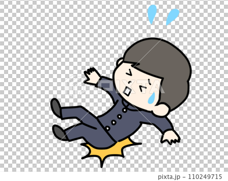 一名男學生墜落的插圖 110249715