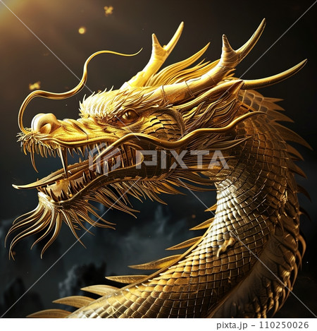 オリジナル手描きイラスト 中華 龍 【錦華光】額装タッセル付き 原画 錦秋】水彩原画 F3サイズ 一点物 額装付き 豪華プレゼント付き