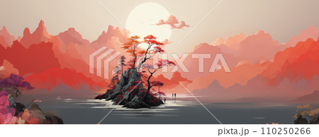 AI-generated content. abstract watercolor paintings, paint color splotches, abstract colors, minimalism art painting, scene design. Ai Generative. 110250266