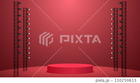 red podium with sale text background in the red room red podium with sale text background in the red room 110250613