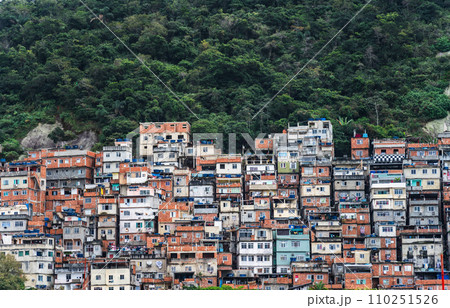 Colorful Favelas of Rio de Janeiro Expanding into Jungle 110251526