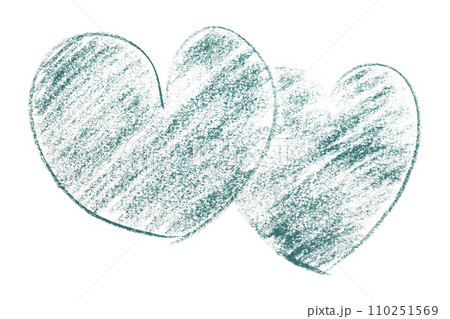 Green lined heart isolated on white background. Green lined heart isolated on white background. 110251569