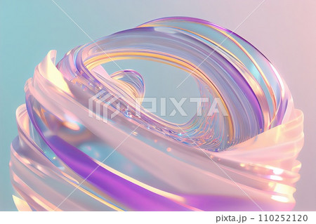 Transparent abstract glass. Curved wave ribbon in motion. Transparent abstract glass. Curved wave ribbon in motion. 110252120