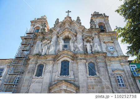 Church in Braga, Northern Portugal, close up of the building, selective focus Church in Braga, Northern Portugal, close up of the building, selective focus 110252738