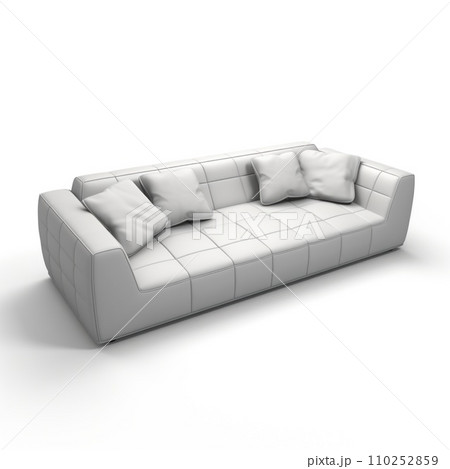 Modern minimalistic sofa isolated on white background. Furniture concept. 110252859