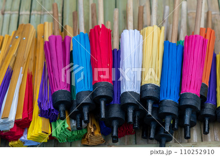 handmade umbrella in the north of Thailand handmade umbrella in the north of Thailand 110252910