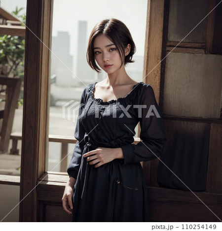 若い女性のポートレート（AI画像） 110254149