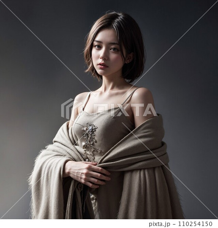 ドレスを着た女性（AI画像） 110254150
