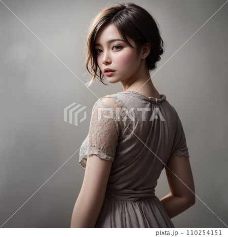 ドレスを着た女性(AI画像) ドレスを着た女性(AI画像) 110254151