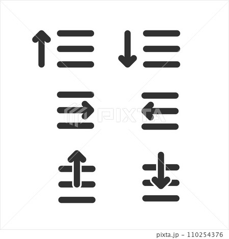 Set of sorting icons. Stock vector illustration isolated on white background. 110254376