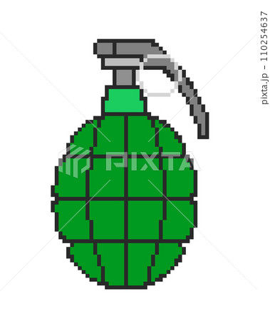 手榴弾_ドット絵(緑) 110254637