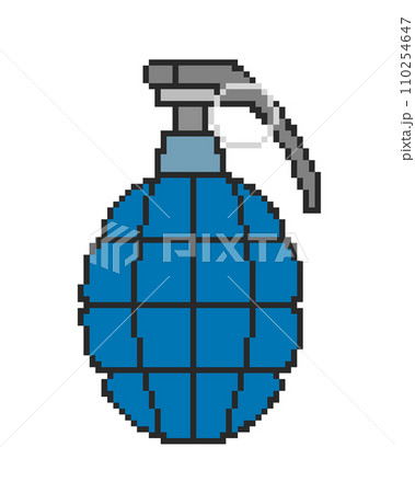 手榴弾_ドット絵(青) 110254647