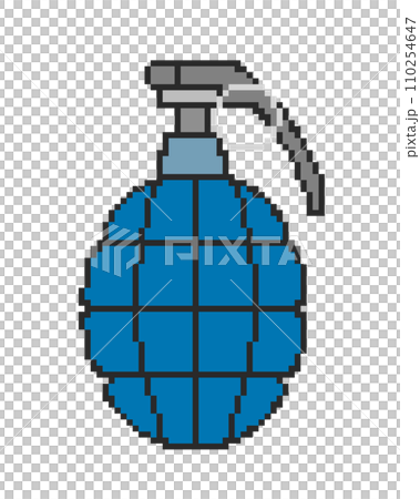 手榴弾_ドット絵(青) 110254647