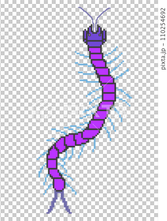 蜈蚣_點圖（紫色） 110254692