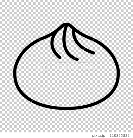 肉包子圖示。中國包子圖示。向量。 110255822